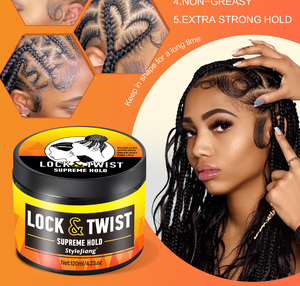 Cera para Peinar sin Residuos, a Base de Agua, Fijación Fuerte Todo el Día, Fijación Extra para Peinados con Trenzas, Gel para el Cabello - Product Image 3