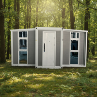 Grande maison conteneur préfabriquée mobile et extensible de 40 pieds sur 20 pieds, 5 chambres, en acier léger, maison portable, villa, hôtel, supermarché moderne