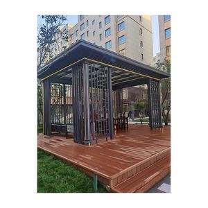 Pergola bioclimatique solaire en aluminium moderne, <span class=keywords><strong>stores</strong></span> électriques muraux pour toit, gazebo extérieur en métal - Product Image 6