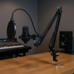 Kit de Micrófono de Condensador Profesional con Brazo Articulado, Filtro Pop, Soporte Antivibraciones, Conexión USB 192khz para Grabación en Estudio - Product Image 2