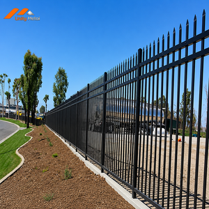 Ornamental Aluminum Picket <b>Fence</b> Panels Decorative Spear Head Security Boundary Fencing <b>for</b> Government Infrastructure Projects - Product Image 1