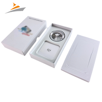 Boîte d'emballage rigide en carton blanc avec couvercle et base, personnalisable avec logo et couleur, pour téléphone portable, vente en gros du fabricant