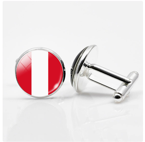 Gemelli con Bandiera di <span class=keywords><strong>Palau</strong></span>, Accessori di Moda all'Ingrosso, Serie Bandiere Nazionali, Gemelli in Lega con Gemma del Tempo per Uomo e Donna - Product Image 5
