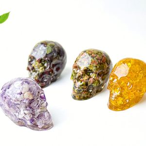 Natural Crystal Chip Resin Figurine - Gothic Home & Desktop Decor Ornament - Product Image 3