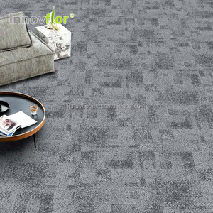 Làm Bằng Tay Trung Quốc Hand-Dệt Tay Bện Thảm Nylon Thương Mại Thính Phòng Giá Rẻ Giá Sàn Vuông Màu Xanh Đen Thảm Gạch - Product Image 5