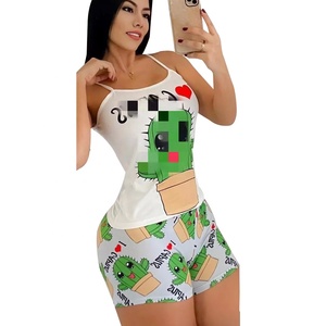 뜨거운 판매 2022 섹시한 Tracksuit 조깅 여름 스포츠 여성 두 조각 세트 편지 인쇄 반바지 복장 - Product Image 1