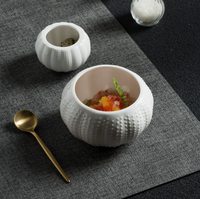 Bol en céramique pour gastronomie moléculaire, plat de présentation pour huîtres, petit bol à sashimi, assiette champignon, vaisselle de restaurant
