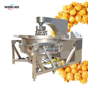 خط إنتاج الفشار الصناعي المعتمد من CE بسعة 100 لتر/200 لتر، يعمل بالغاز/الكهرباء، صانع الكراميل الأوتوماتيكي - Product Image 1