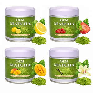 Poudre de Matcha Aromatisée en Gros OEM 100g en Boîte – Fraise, Vanille, Mangue, Thé Vert – Marque Privée - Product Image 1