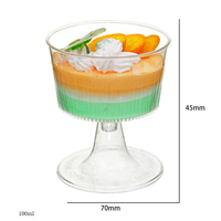 5Oz Mini Dessert Tasses Petits Gobelets À Dessert En Plastique Verres À Vin Tasses De Service De Fête pour Mousse Dessert Verres À Liqueur