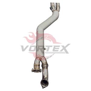 Tuyau intermédiaire simple en acier inoxydable Vortex pour BMW M3 G80 M4 G82 S58 3.0T avec protection thermique et double résonateur - Product Image 4