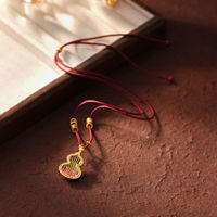 Collier en alliage de cuivre avec pendentif gourde dégradé doré pour femme TANGPEI, bijoux de mode