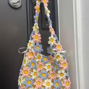 Bolso de flores tejido a mano para mujer, novedad de verano - Product Image 3