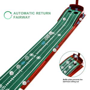 ऑटो बॉल रिटर्न सिस्टम के साथ वुड वेलवेट गोल्फ पुटिंग ग्रीन मैट मिनी गोल्फ गेम प्रैक्टिस उपकरण इनडोर आउटडोर उपयोग - Product Image 4