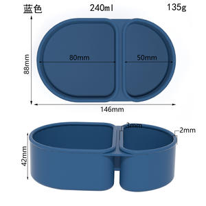 Boîte à lunch en silicone de qualité alimentaire au design moderne, compatible micro-ondes, chauffable, étanche, compartimentée, boîtes bento - Product Image 5