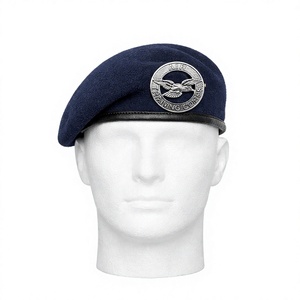Emblema Metálico de la Academia de Aire Armado con Diseño de Águila, Acabado Plateado, para Boina - Product Image 1