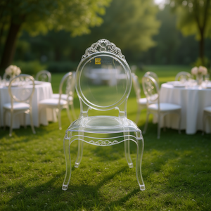 Sedia in Plastica Trasparente J0126-3, Arredamento Decorativo Stampato - Product Image 2