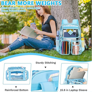 Graziosi <span class=keywords><strong>zaini</strong></span> trasparenti in plastica trasparente in pvc per bambine e bambine - Product Image 6