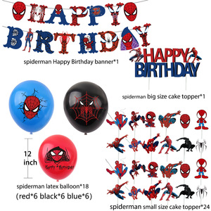 Bonito TEMA <span class=keywords><strong>DE</strong></span> Spiderman, cartel <span class=keywords><strong>de</strong></span> fiesta <span class=keywords><strong>de</strong></span> <span class=keywords><strong>cumpleaños</strong></span> para adultos, suministros <span class=keywords><strong>de</strong></span> decoración, <span class=keywords><strong>Marvel</strong></span> <span class=keywords><strong>de</strong></span> <span class=keywords><strong>superhéroes</strong></span> <span class=keywords><strong>de</strong></span> conjunto <span class=keywords><strong>de</strong></span> globos, suministros desechables para fiestas - Product Image 2