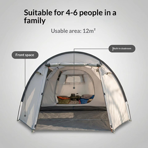 Tenda da Campeggio Portatile Impermeabile per Quattro Stagioni, in Oxford, per Uso Domestico e Campeggio, <span class=keywords><strong>Due</strong></span> Camere da Letto e Un Soggiorno Esteso - Product Image 4
