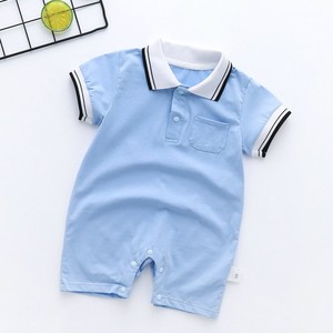 Tutina Estiva in Cotone <span class=keywords><strong>per</strong></span> Neonati, Pagliaccetto a Maniche Corte in Maglia <span class=keywords><strong>per</strong></span> Bambini e Bambine, Stile Casual Uniforme da Baseball - Product Image 5