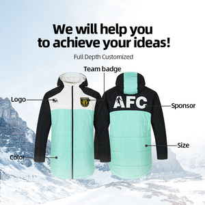 Giacca da <span class=keywords><strong>Calcio</strong></span> Personalizzata con Stampa Integrale, Calda e Impermeabile, Imbottita con Cappuccio per Allenamento Invernale di Squadra - Product Image 6