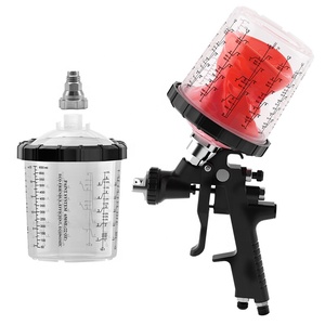 Vaso Mezclador de Pintura Neumático HVLP de 400 ml, Kit Completo, Vaso Desechable para Pistola de Pintura con Revestimientos y Sistema de Tapa - Product Image 5