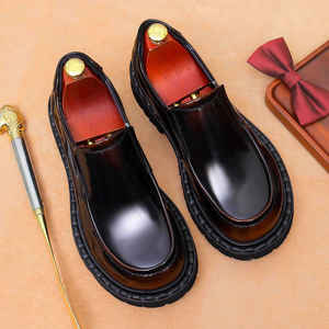 Bottes de randonnée classiques décontractées pour hommes, imperméables, à semelle épaisse, rehaussantes, nouvelle collection, pour le bureau et les affaires - Product Image 3