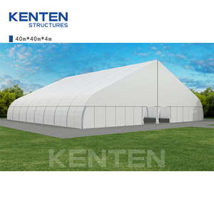 Tente de stockage industrielle préfabriquée de 1600 <span class=keywords><strong>m</strong></span>² avec arche de 4 <span class=keywords><strong>m</strong></span> de hauteur, structure en aluminium et bâche camouflage - Product Image 5