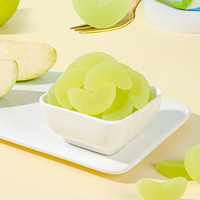 Tranches de fruits gélifiées 4D multicolores, croquantes, moelleuses et masticables, en forme de dessin animé, avec étiquette personnalisée, en gros, en vrac, directement de l'usine