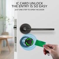 Serrure de porte cylindrique intelligente scandinave IP67 pour débutants, avec application TTlock, téléphone, NFC, carte RFID, serrure électronique externe