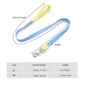 Logo personalizzato della fabbrica diretta in PVC moda impermeabile a contrasto Macaron colore Pet guinzaglio guinzaglio cane e collare Set per esterni - Product Image 4