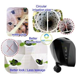 Torre da Giardino Verticale con Ruote a 12 Livelli e Serbatoio da 65L, Sistemi di Giardinaggio Verticale Idroponico <span class=keywords><strong>per</strong></span> la Coltivazione di Ortaggi e Piante - Product Image 3