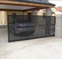 Portail Coulissant Moderne en Aluminium pour Allée d'Entrée, Personnalisable et Décoratif, Idéal pour Cour Extérieure - Offre Spéciale