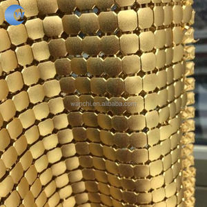 רשת מתכת אופנתית רכה שרשרת אלומיניום רשת מתכת גמישה - Product Image 4