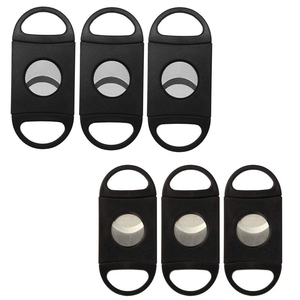 Cortador de Cigarros Portátil Mini de Metal Negro Hecho a Mano con Doble Cuchilla de Plástico ABS - Product Image 1