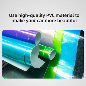 ملصقات سيارة من الفينيل, ملصقات 1.52*18 م باللون الأحمر المتوهج للغاية بتصميم معدني للسيارات - Product Image 4