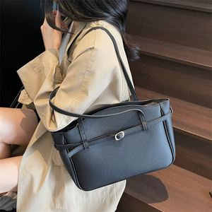 Minimalist Style Plain Color Tote Bags Waterproof PU Leather Handbag Daily Outdoor Working Totes - Product Image 3