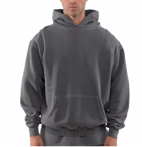 FLOWORA High Quality Men's Hoodies <b>Sweatshirts</b> Unisex Boxy Pullover Hoodies Custom logo Blank Heavyweight Men Custom Cotton - Product Image 3
