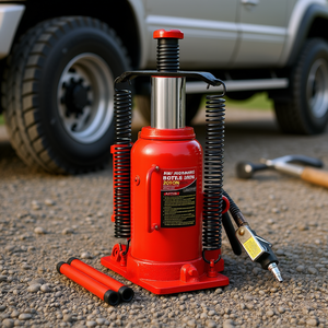 Cric hydraulique pneumatique 20 tonnes à pompe manuelle pour automobiles, véhicules agricoles, poids lourds et machines mobiles - Product Image 2