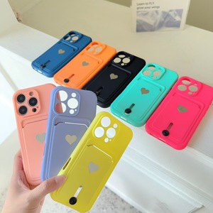Funda para Teléfono con Ranura para Tarjetas, para <span class=keywords><strong>iPhone</strong></span> 17 16 15 14 13 <span class=keywords><strong>12</strong></span> 11 <span class=keywords><strong>Pro</strong></span> <span class=keywords><strong>Max</strong></span> Plus, de Silicona Suave TPU, con Bolsillo para Tarjetas de Crédito - Product Image 1