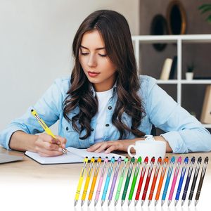 Stylo publicitaire promotionnel 2-en-1 avec pointe tactile et logo personnalisé pour la vente en gros - Product Image 3