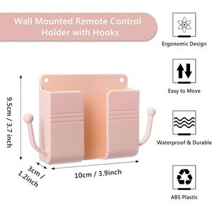 Soporte de Pared para Teléfono Celular de Diseño Moderno en Color Aleatorio, Adhesivo sin Perforaciones, Material ABS, Multifuncional, para Almacenamiento Móvil - Product Image 2