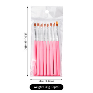 8 pinceles para decoración de uñas, herramienta de pintura de <span class=keywords><strong>gel</strong></span> ombre, bolígrafo de puntos, herramienta de dibujo degradado, herramienta de tallado manual DIY, bolígrafo para decoración de uñas. - Product Image 6