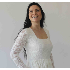 Abito Boho con scollo quadrato e tasche # 1263 - Product Image 1