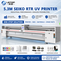 Imprimante jet d'encre grand format LETOP Factory 5,3 mètres RCE2560 UV Plotter pour bannières, imprimante Starfire