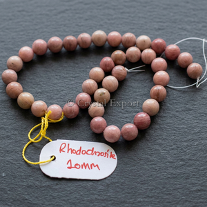 Natural Rhodochrosite 10mm Round Beads Strands Multi-color Options From Gujarat for <b>Bracelet</b> Making Jewelry - Product Image 5