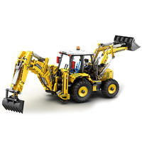 Ensemble de construction électronique éducatif interactif BLOCKMOC, modèle de véhicule de construction RC, excavatrice technique, échelle 1:72, ABS