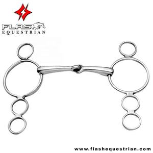 Brocas de acero inoxidable hechas a medida, broca de mordaza de acero inoxidable, estilo occidental holandés, brocas de plata alemana, enlace francés, 3 anillos - Product Image 2