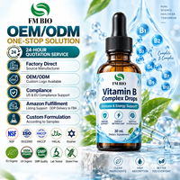 Fabricant de gouttes de complexe de vitamines B OEM, formule B1 B2 B3 B5 B6 B7 B9 B12, gouttes de complexe de vitamines B